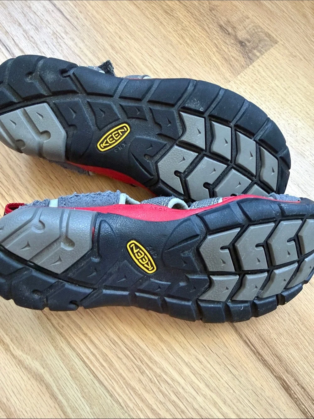 Keen Kids Gray and Red Water Shoes